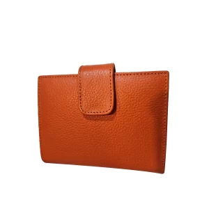 Billetera Chica Broche Anaranjado