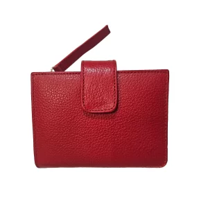 Billetera Chica Broche Rojo