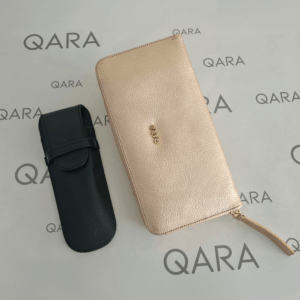 Billetera Grande Dorado y Porta Lápiz