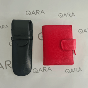 Billetera Mediana Rojo 2 Cuerpos y Porta Lápiz