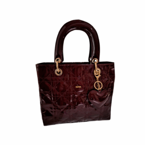 Cartera Selene Charol Rojo Vino